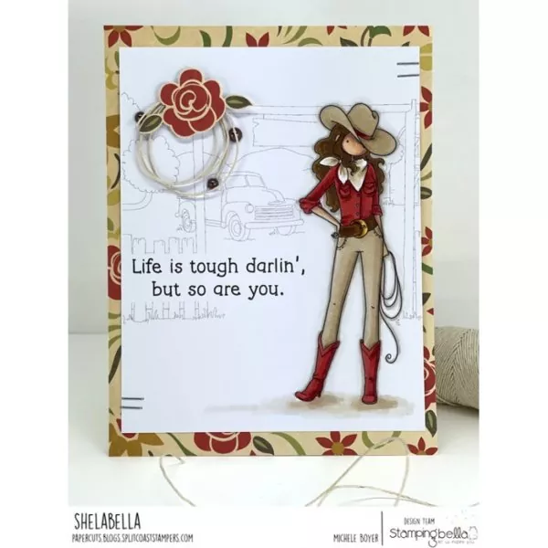 Stampingbella Uptown Cowboy Parents Rubber Stamps 1
