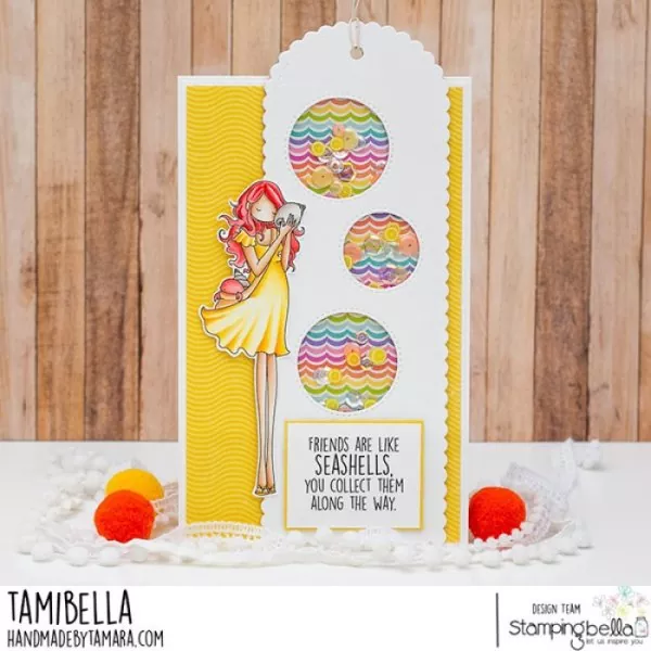 Stampingbella Uptown Girl Sylvia and the Seashell Rubber Stamps 2