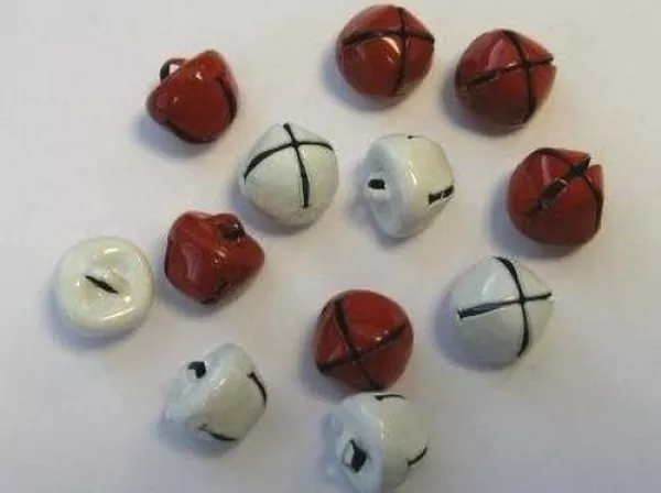 Christmas Bells 10mm Red and White CraftEmotions