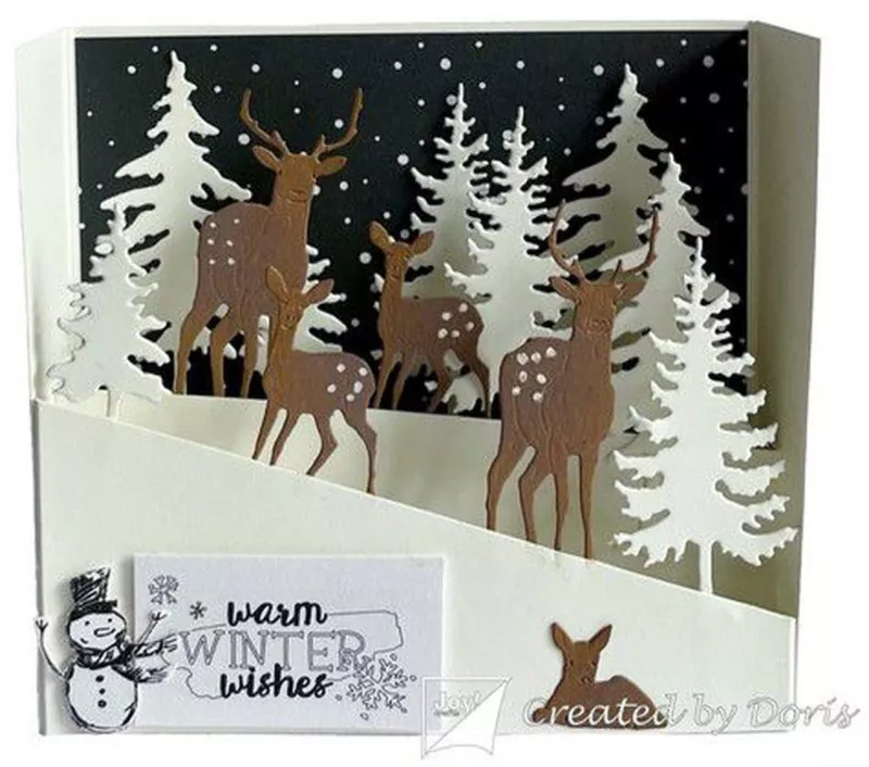 Warm Winter Wishes clear stamps joycrafts 1