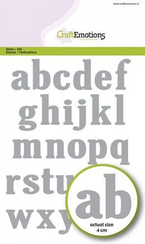 craftemotions die Lowercase Alphabet Serif