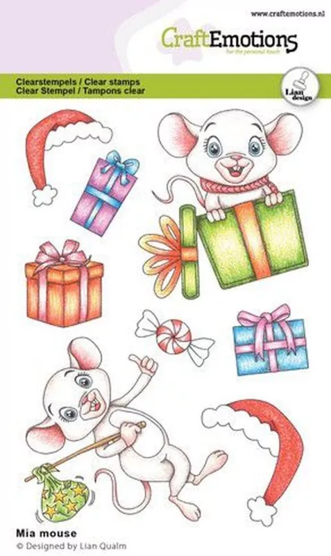 craftemotions clearstamps Mia Mouse Lian Qualm