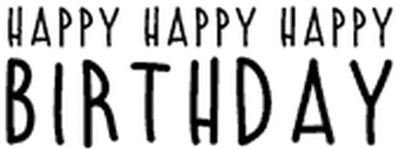 Happy Happy Birthday Impronte D'Autore Rubber Stamp