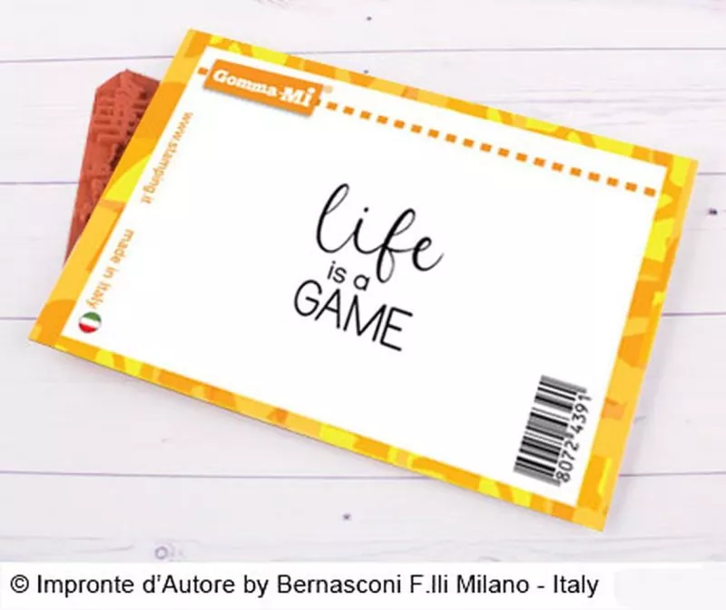 Life is a Game Impronte D'Autore Rubber Stamp