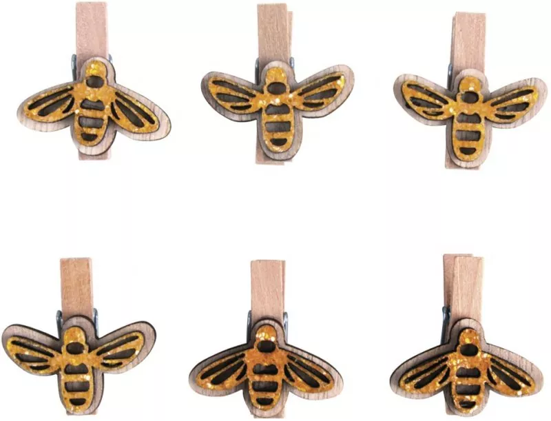 holzklammern mit Bees rayher