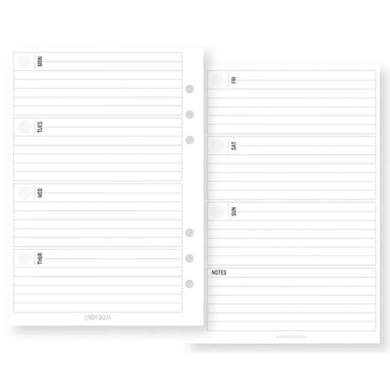 4947 simple stories carpe diem planner essentials horizontal weekly inserts