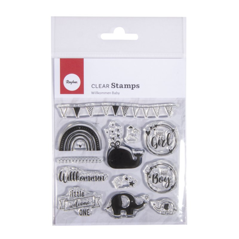 Willkommen Baby clear stamps rayher