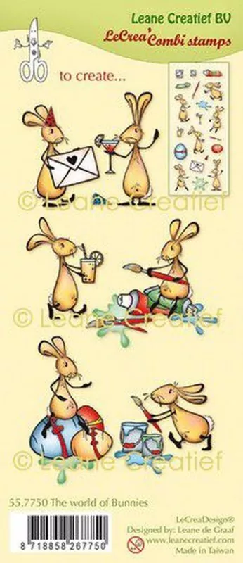 Leane Creatief combi clear stamps The World of Bunnies