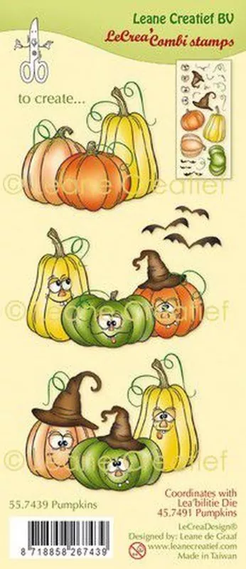 Leane Creatief combi clear stamps Pumpkins