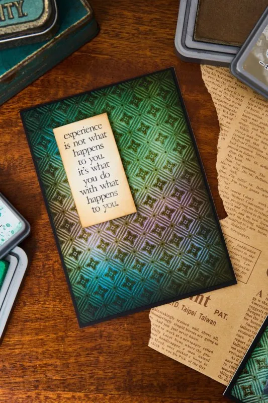 Tim Holtz Vault Diamonds Multi-level Texture Impressions Embossing Folder Sizzix 1