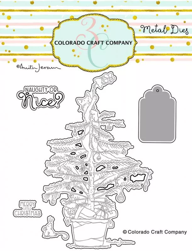 Christmas Tree Cat Dies Colorado Craft Company by Anita Jeram