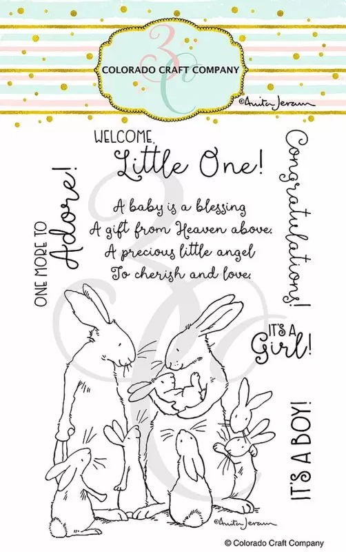New Baby Clear Stamps Colorado Craft Company by Anita Jeram