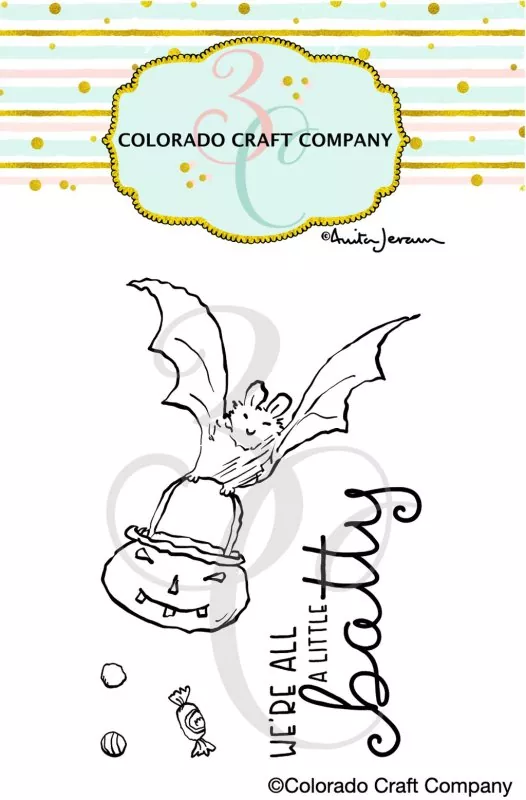 A Little Batty Mini Clear Stamps Colorado Craft Company by Anita Jeram