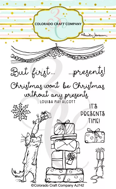 But First Presents Clear Stamps Colorado Craft Company by Anita Jeram