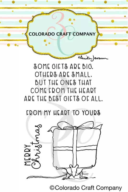 Big Gift Mini Clear Stamps Colorado Craft Company by Anita Jeram