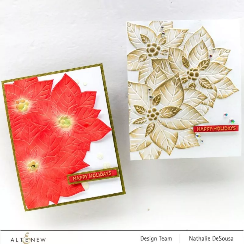 Poinsettia Cluster 3D Embossing Folder from Eileen Hull by Altenew 2