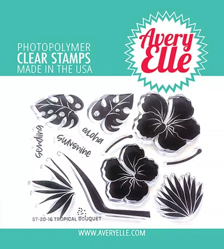 Avery ElleST2016TropicalBouquet Clear Stamps.