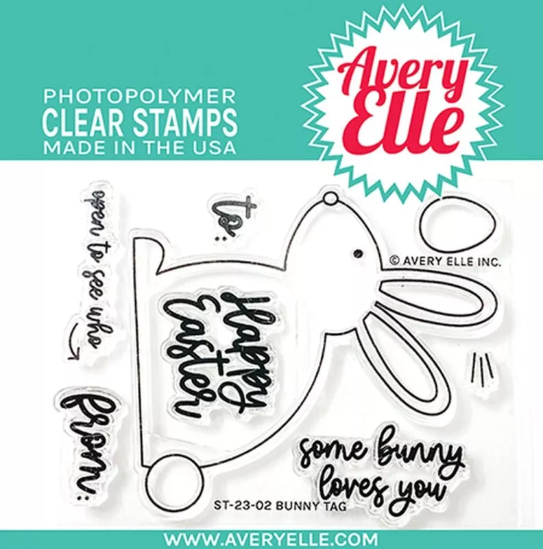 Bunny Tag avery elle clear stamps