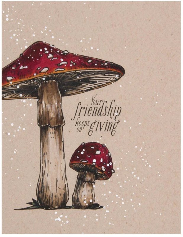 Spellbinders Mushroom Duo Press Plate & Die Set 2