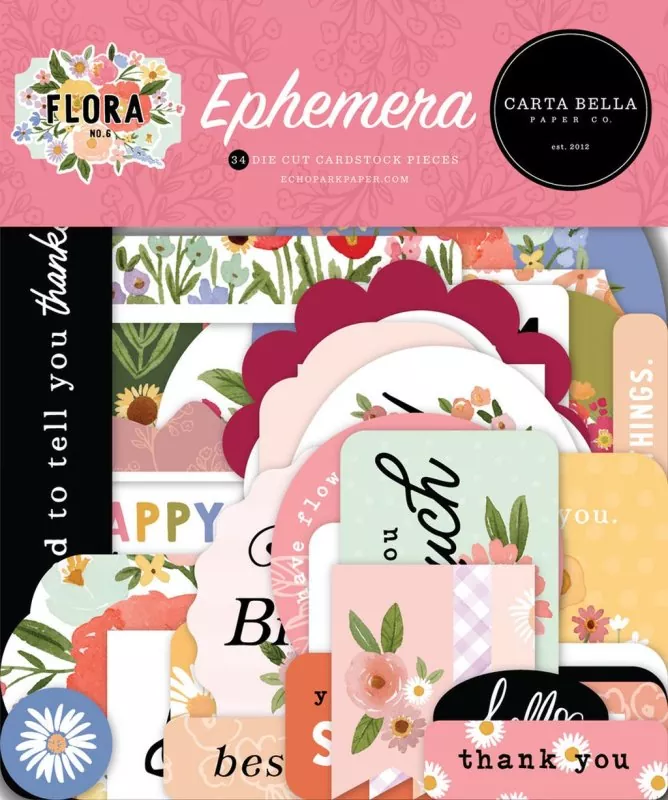 Flora No. 6 Ephemera Die Cut Embellishment Carta Bella