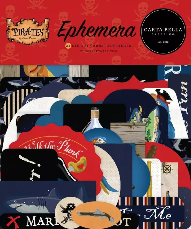 Pirates Ephemera Die Cut Embellishment Carta Bella