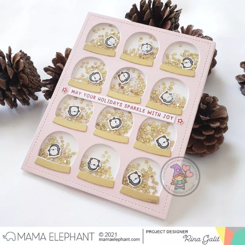 Easy XMas Greetings Clear Stamps Mama Elephant 2