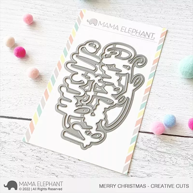 Merry Christmas Wishes Dies Creative Cuts Mama Elephant