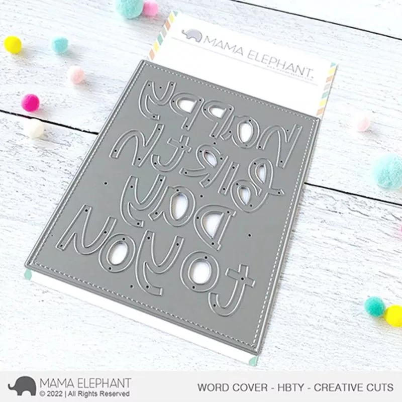 Word Cover HBTY Dies Creative Cuts Mama Elephant