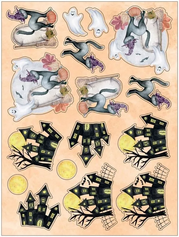 Trick or Treat 3D Topper Pad Die Cut Embellishment Crafters Companion 3