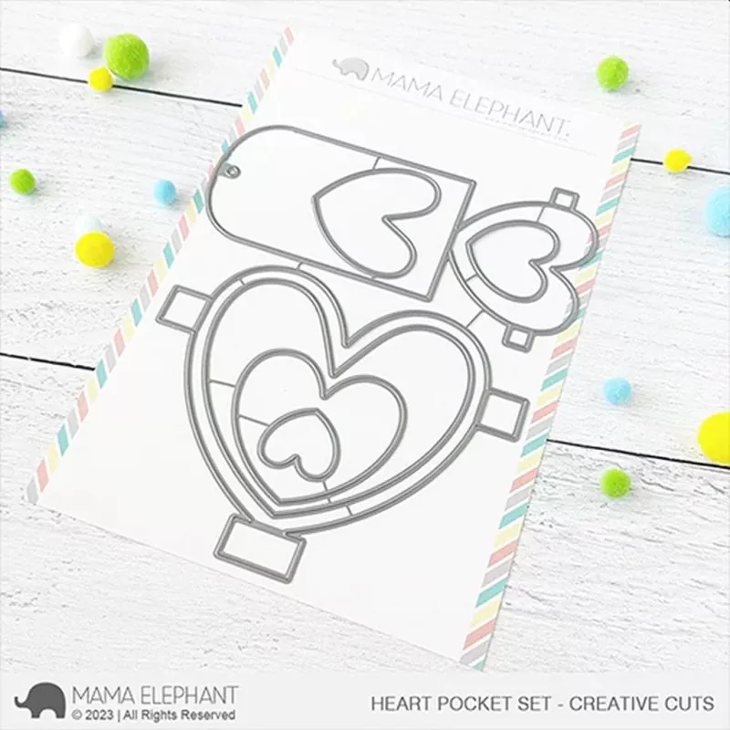 Heart Pocket Set Dies Creative Cuts Mama Elephant