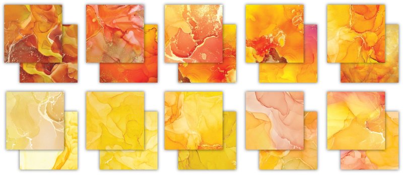 Craft Consortium Ink Drops - Sunset 6"x6" inch paper pad 1
