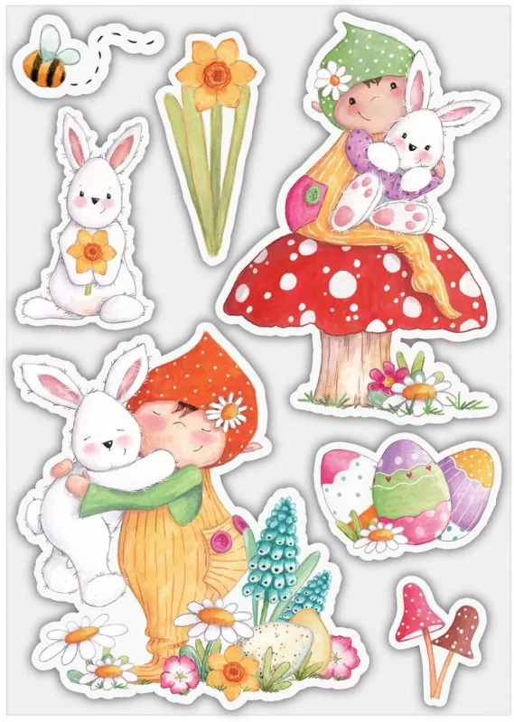 Craft Consortium Let Spring Begin - Bunny clear stamp 1