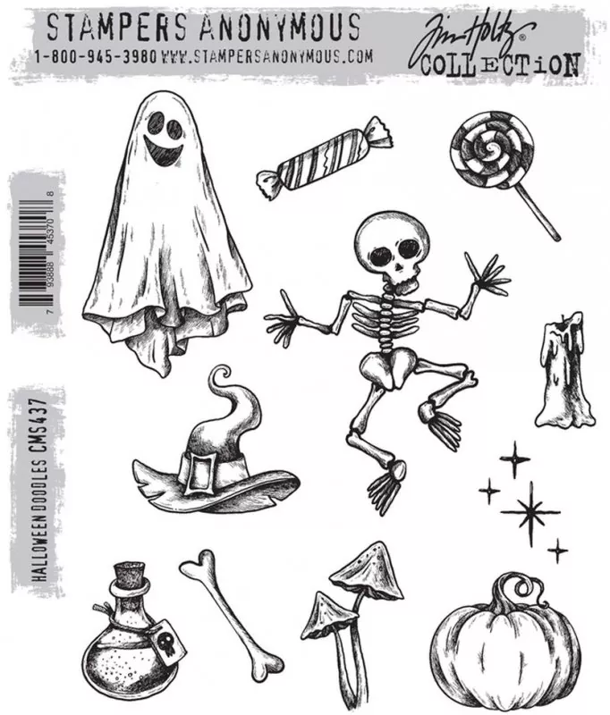 Halloween Doodles Tim Holtz Rubber Stamps Stamper Anonymous