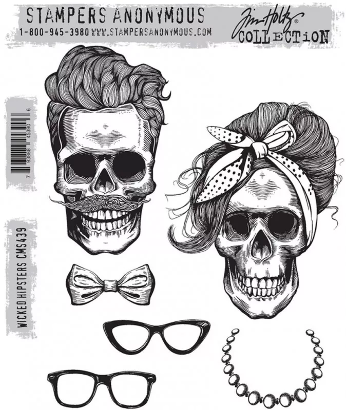 Wicked Hipsters Tim Holtz Rubber Stamps Stamper Anonymous