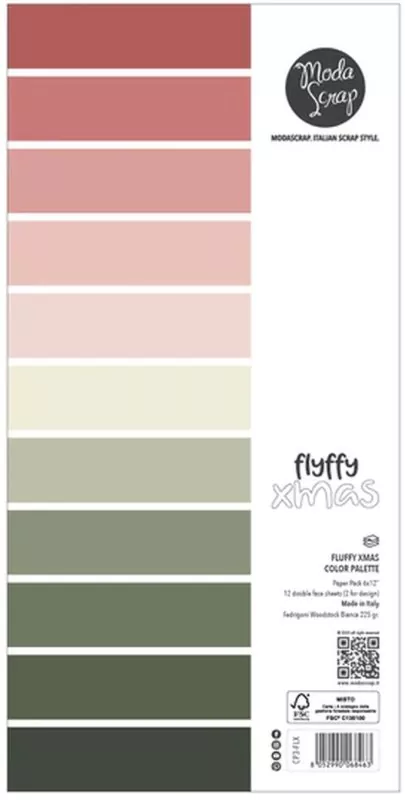 Fluffy XMas 6x12 Color Palette Paper Pack Modascrap