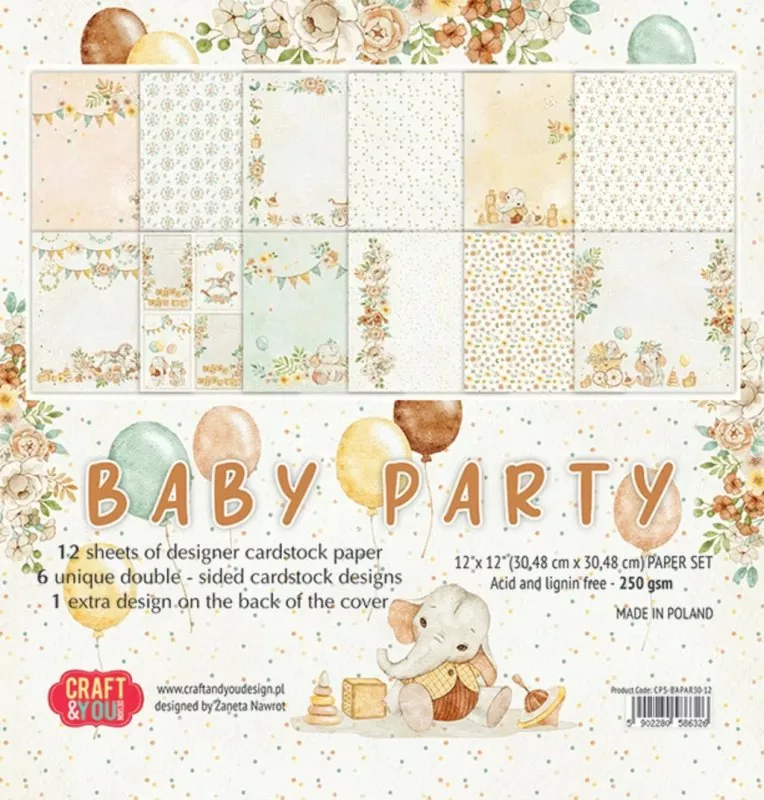 Baby Party 12"x12" Paper Pack Craft & You Design
