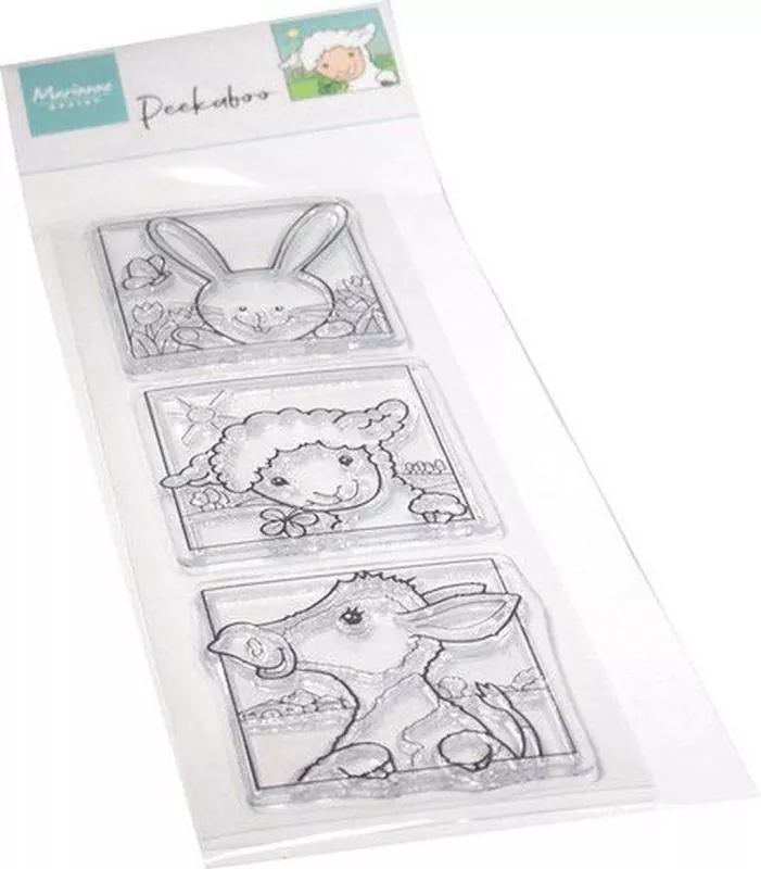 marianne design clear stamp Hetty's Peek-a-Boo Spring Animals
