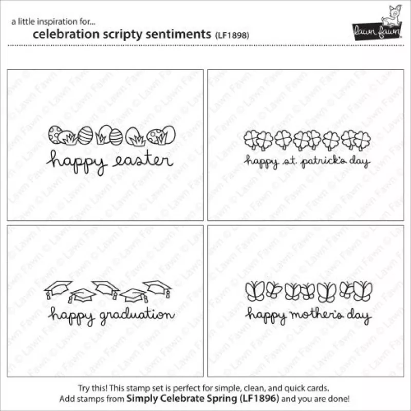 CelebrationScriptySentiments LF1898 ClearSTamps Lawn Fawn 1