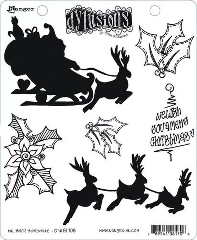 Christmas Mr. Boo‘s Adventure dylusions stamps