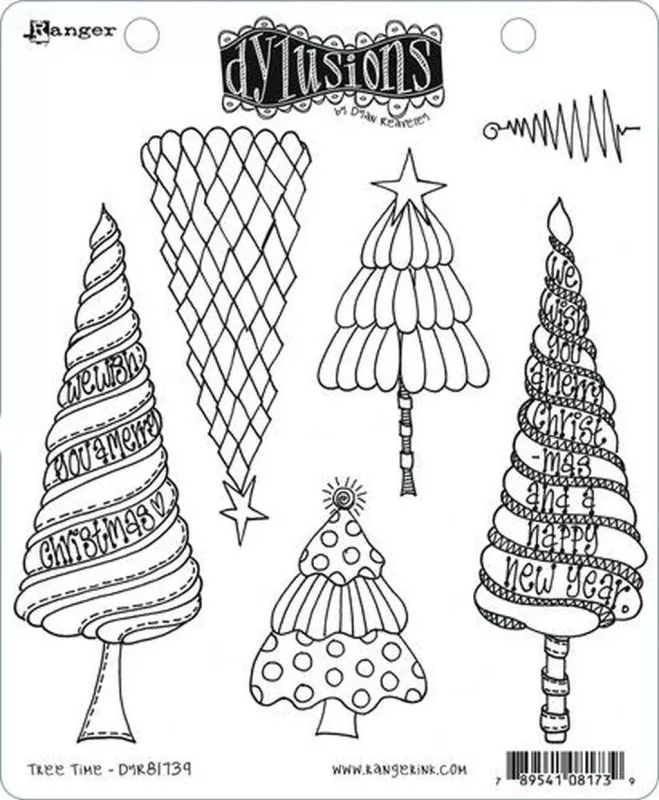 Christmas Tree Time dylusions stamps