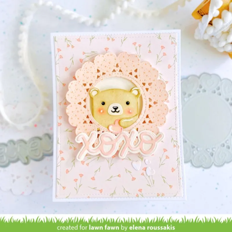 Scripty XOXO Outline Add-On Dies Lawn Fawn 4