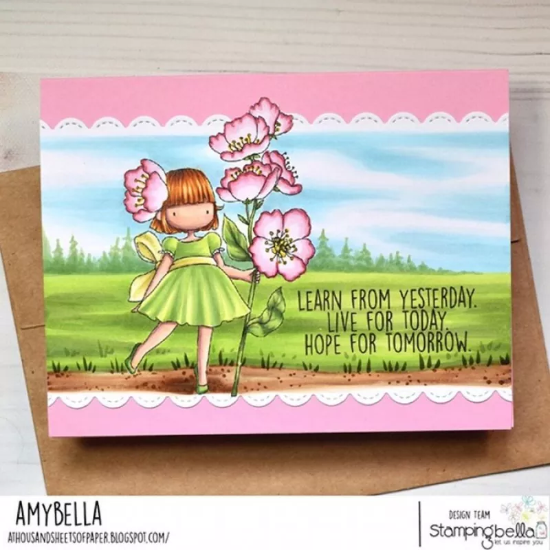 Stampingbella Tiny Townie Cherry Blossom Rubber Stamps 1