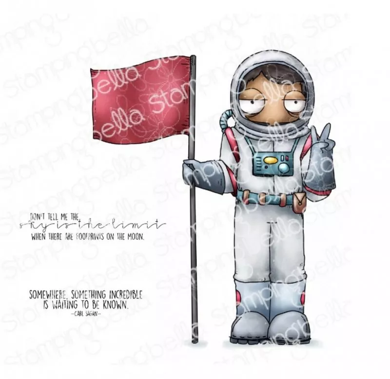 Stampingbella Oddball Astronaut Rubber Stamps