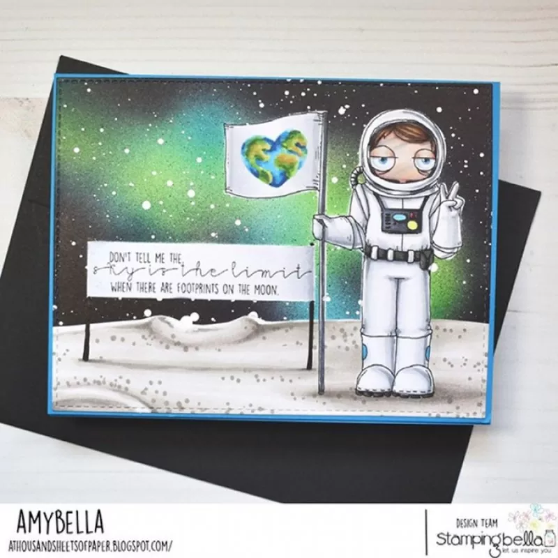 Stampingbella Oddball Astronaut Rubber Stamps 1