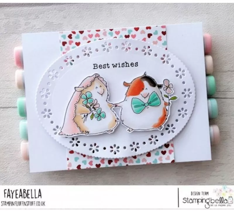 Stampingbella The Guineas Get Married Rubber Stamps 2