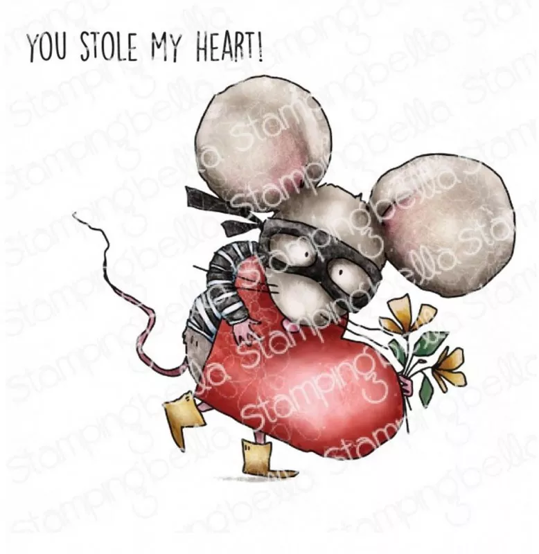 Stampingbella Mouse Bandit Rubber Stamps