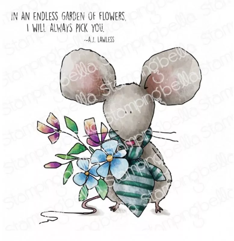 Stampingbella Mouse Bouquet Rubber Stamps