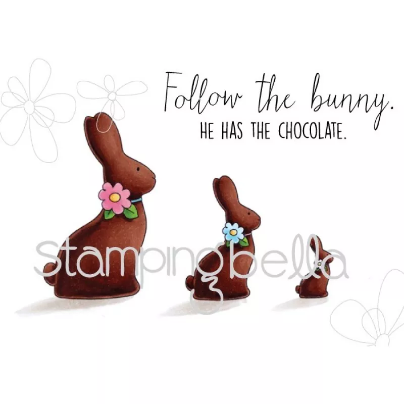 Stampingbella Chocolate Bunnies Rubber Stamps