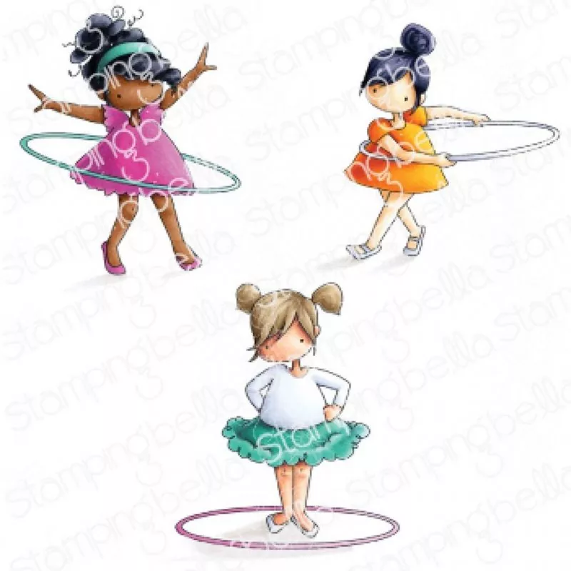 Stampingbella Tiny Townie Hula Hoopers Rubber Stamps