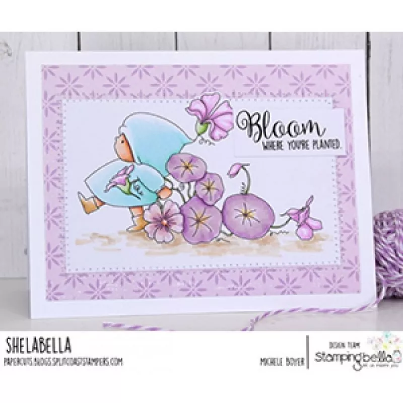 Stampingbella Bundle Girl Flower March Rubber Stamps 2